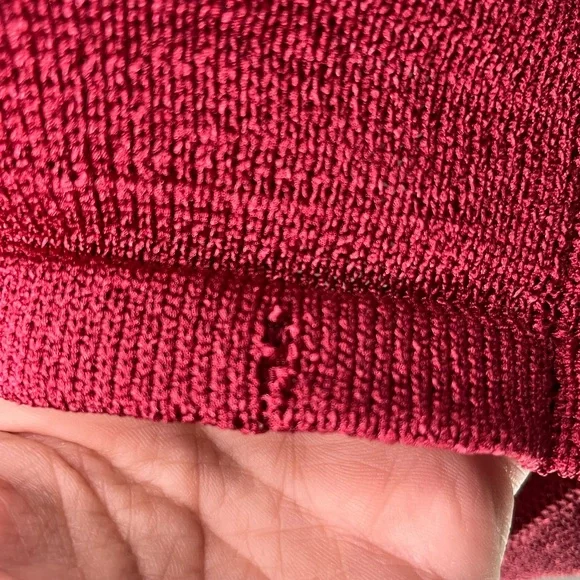 Charter Club Red Knit Short Sleeve Shirt Women’s Size XL - Picture 5 of 5